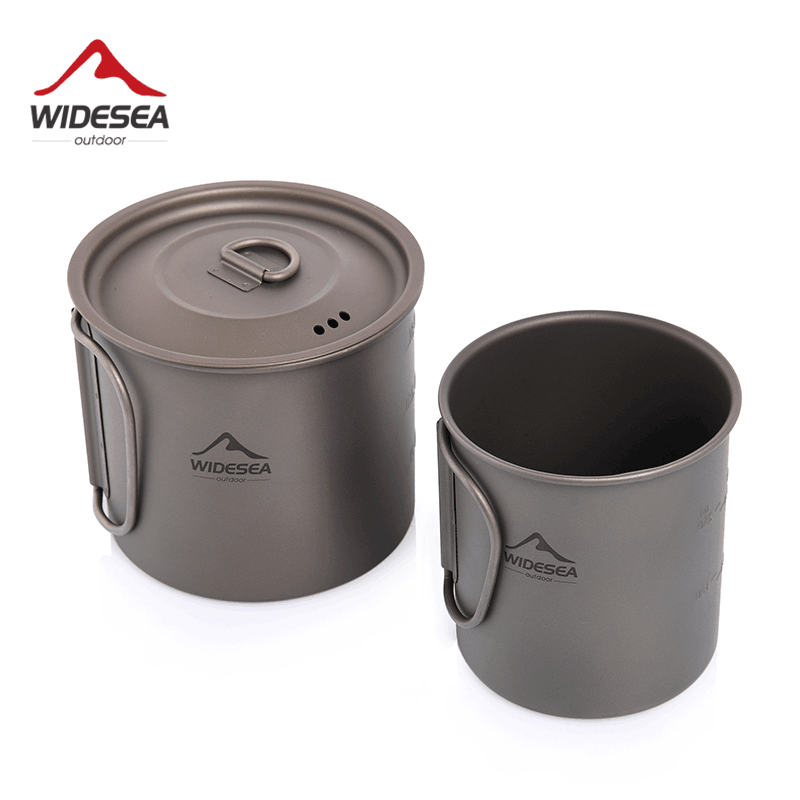 Camping Cooking And Dining Set - Widesea Kamp Kupa Titanyum Bardak Turist