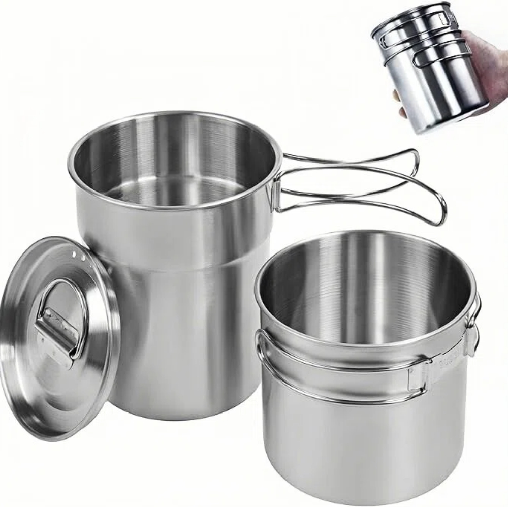 Camping Cooking Can - Katlanabilir Kamp Bardakları Kupalar Kamp Tenceresi