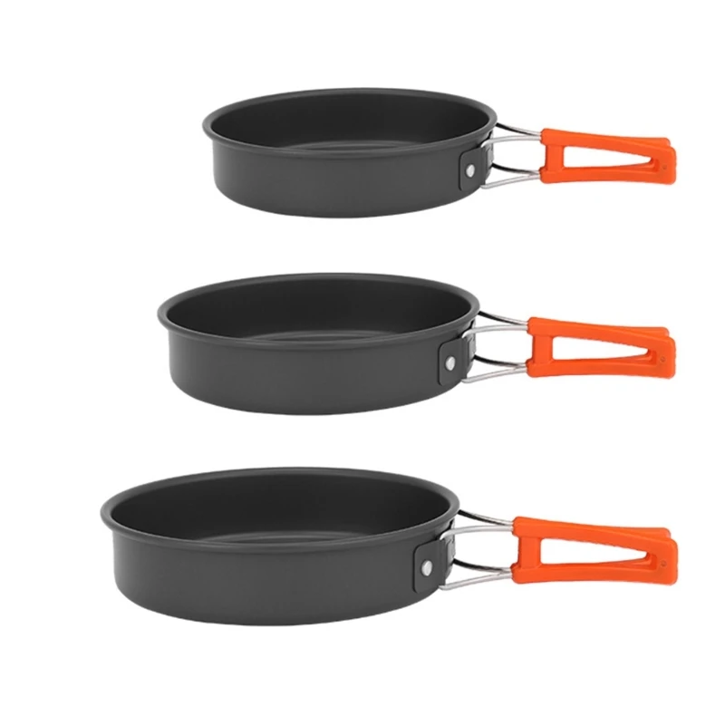 Camping Cooking Wok - Kızartma tavası yapışmaz tava ile taşınabilir
