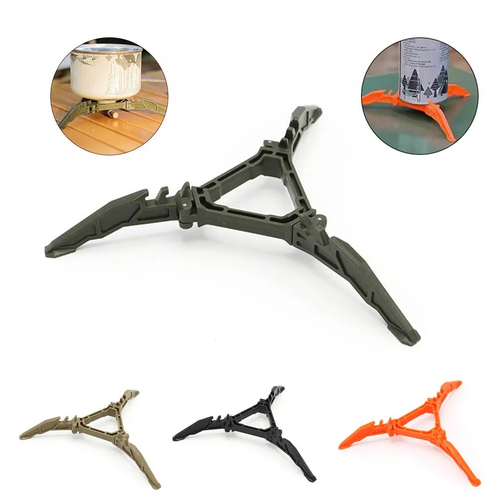 Camping Cooking Tripod - Gaz Tankı Braketi Katlanabilir Yakıt Kutusu