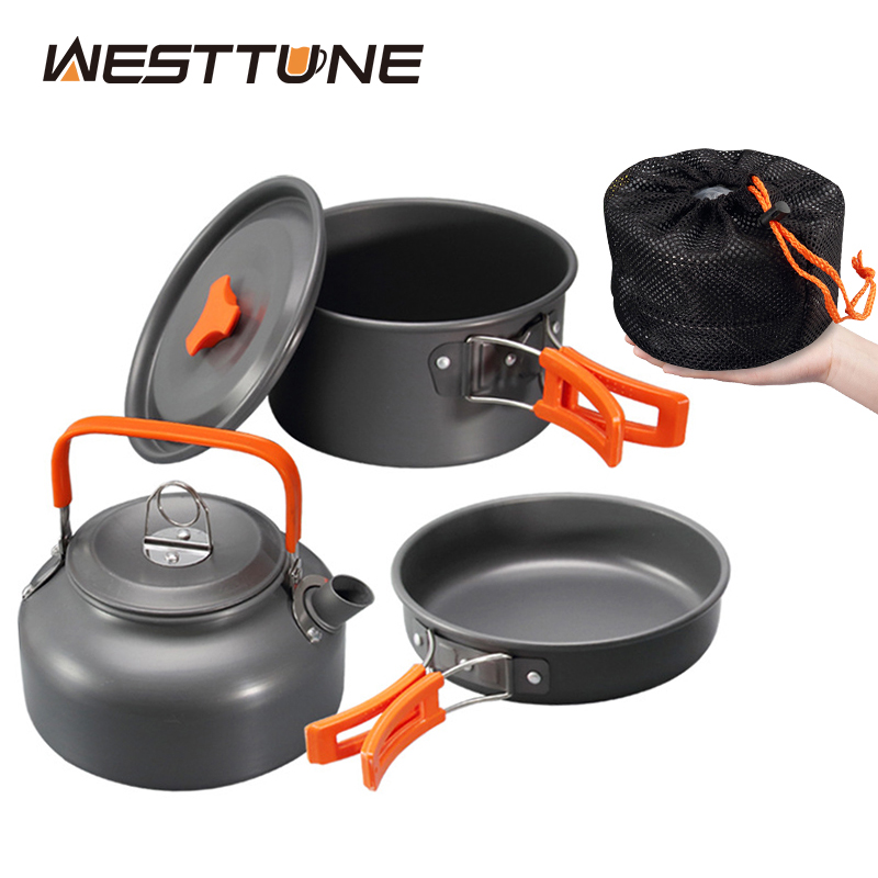 Camping Cooking Full Set - WESTTUNE Kamp Tencere Seti Alüminyum Açık