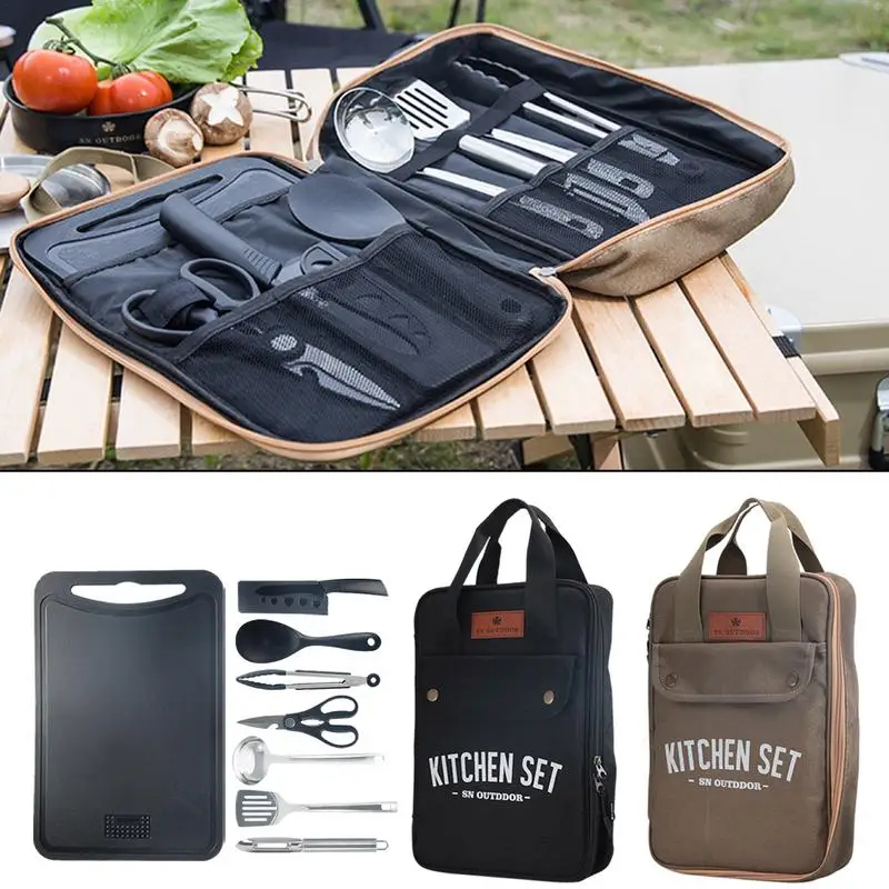 Camping Cooking And Dining Set - 8 adet Kamp Mutfak Tencere Seti