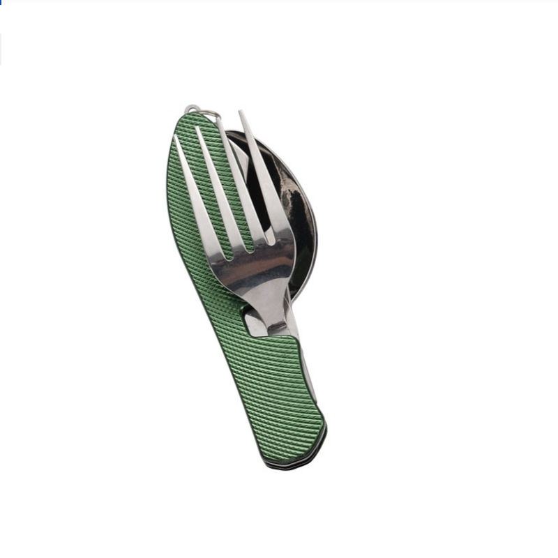 Camping Cooking Set Stainless Steel - Katlanabilir Paslanmaz Çelik Çatal Bıçak Seti,