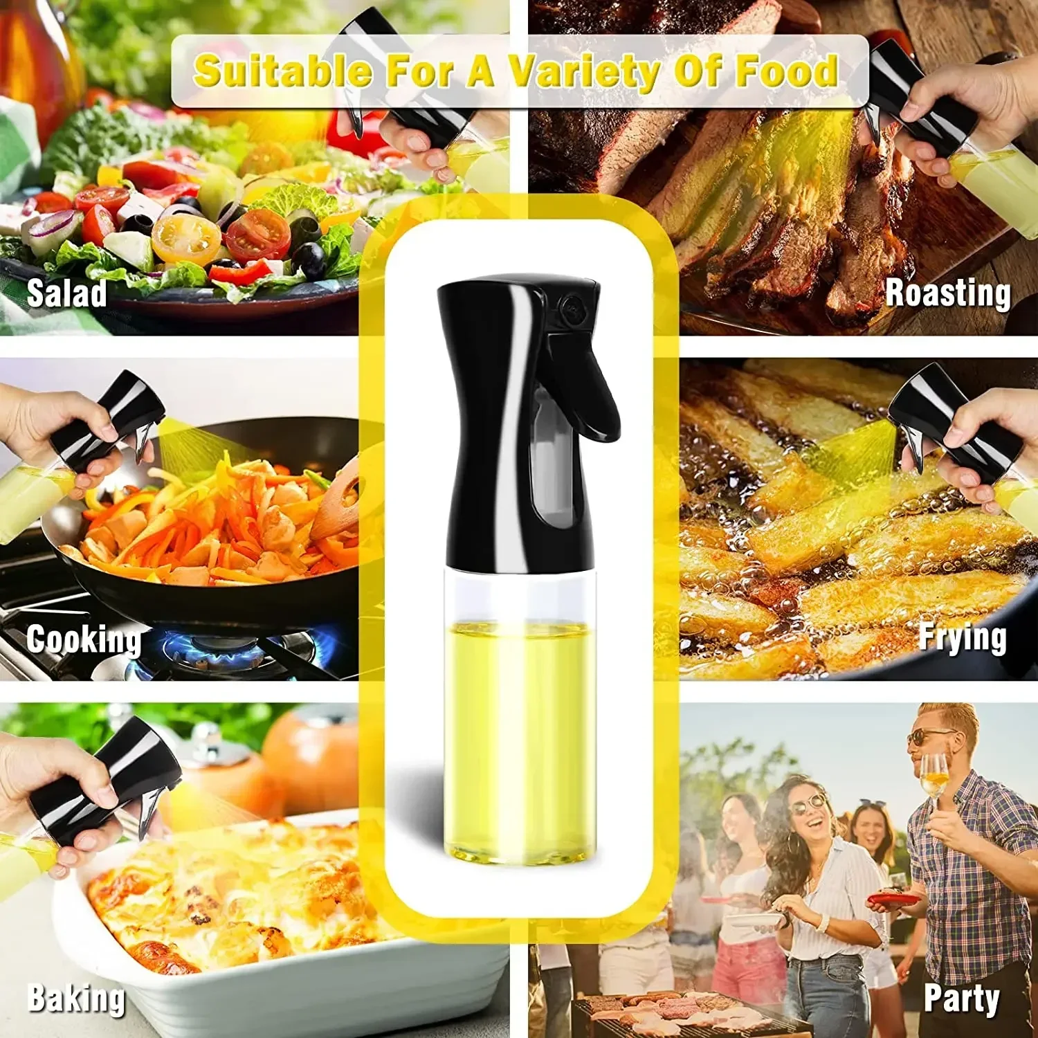 Camping Cooking Oil Container - 500 ml Plastik Yağ Sprey Şişesi