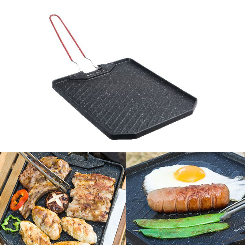 Camping Cooking Wok - Açık kamp barbekü tavası Ev yapışmaz