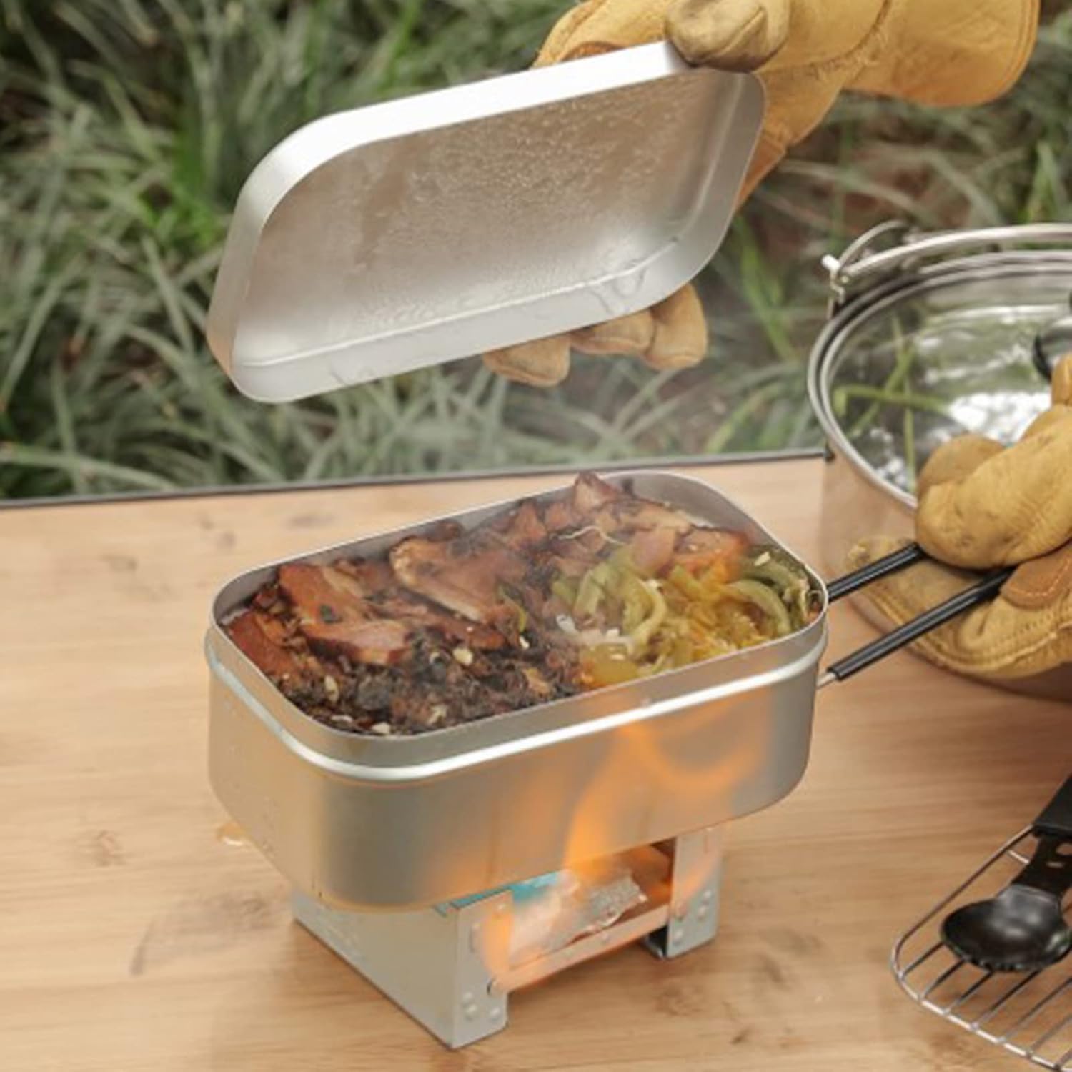 Camping Cooking Box - Katlanabilir Bento Kutusu Sapı, Yetişkinler için