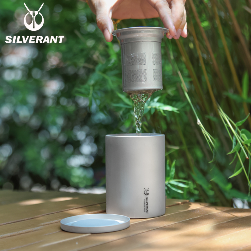 Pocket Coffee Maker - Titanyum Çift Katlı Kahve Çay Kupa