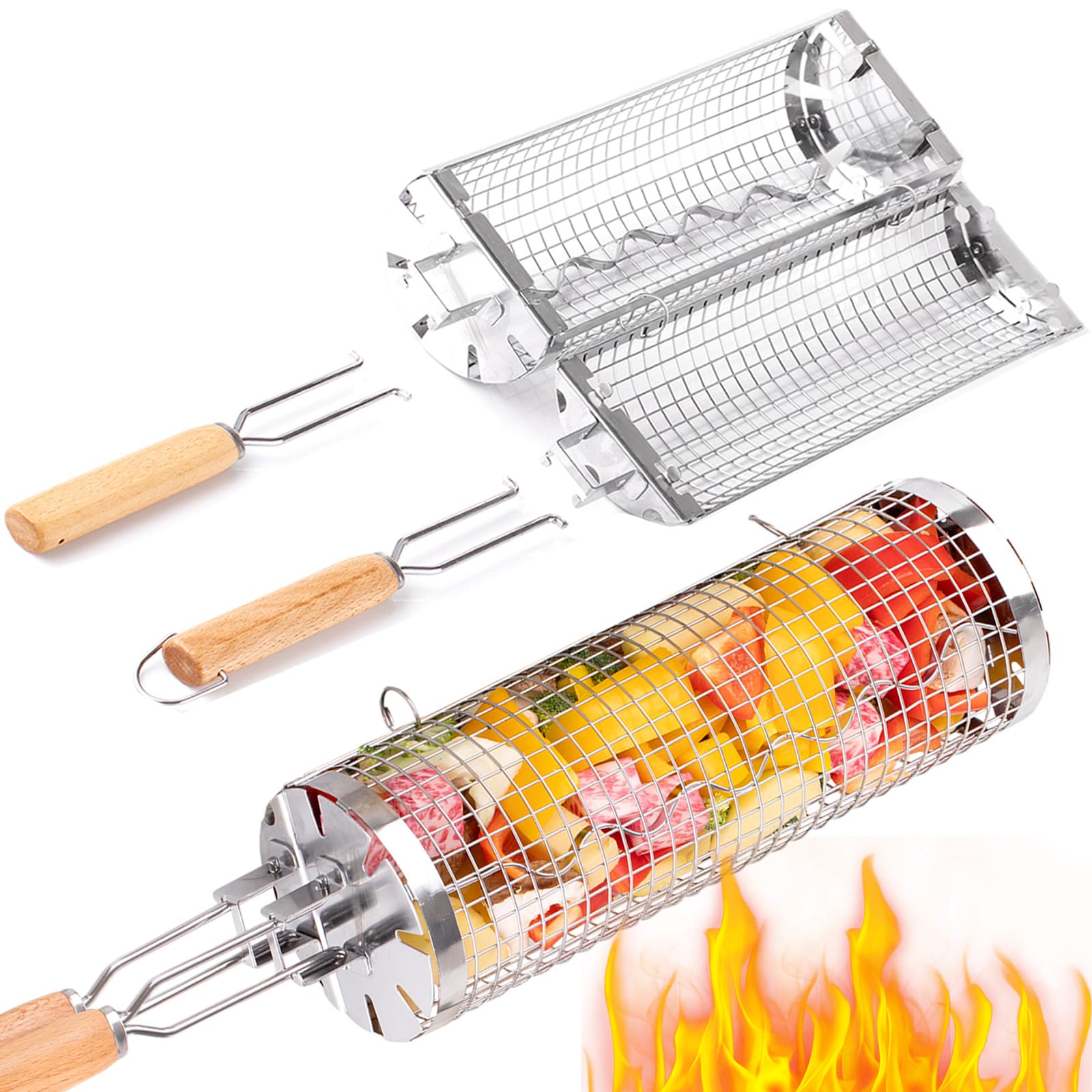 Camping Cooking Roll - BUYYES Haddeleme Izgara Sepeti BARBEKÜ Örgü