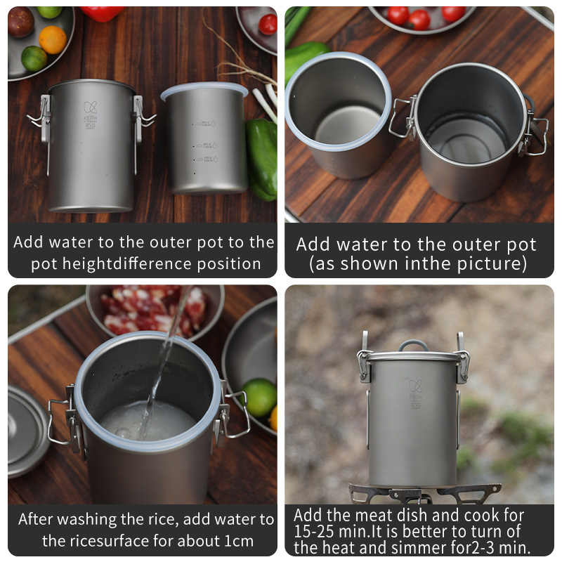 KEITH Saf Titanyum Pirinç Pişi - Camping Cooking Can incelemesi ve fiyatı