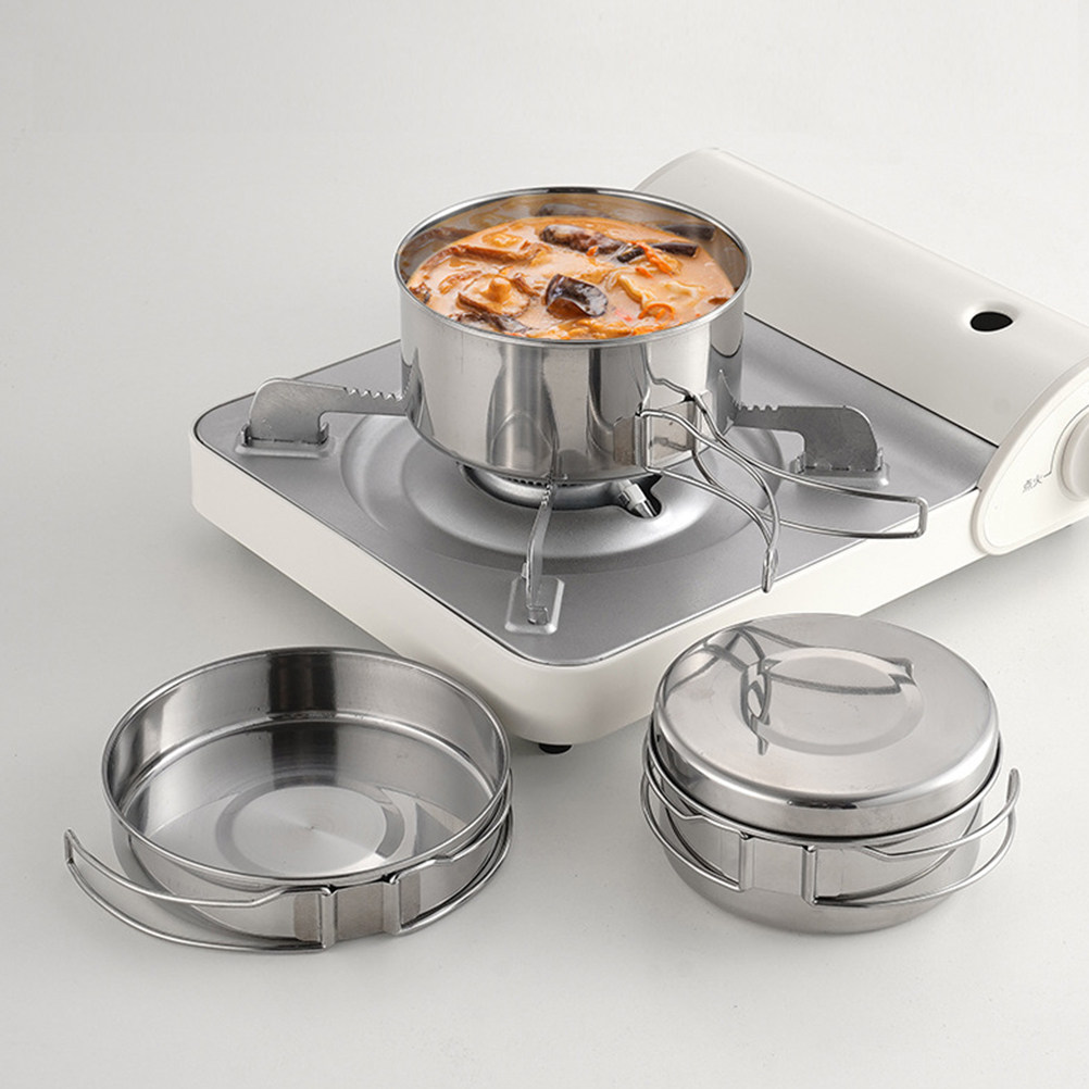 1 Set Paslanmaz Çelik Kamp Yem - Camping Cooking Set Stainless Steel incelemesi ve fiyatı