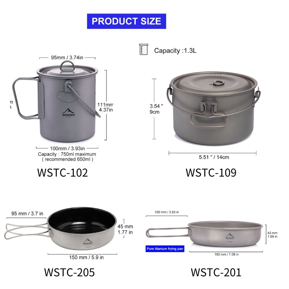 Widesea kamp sofra titanyum te - Camping Cooking Full Set incelemesi ve fiyatı