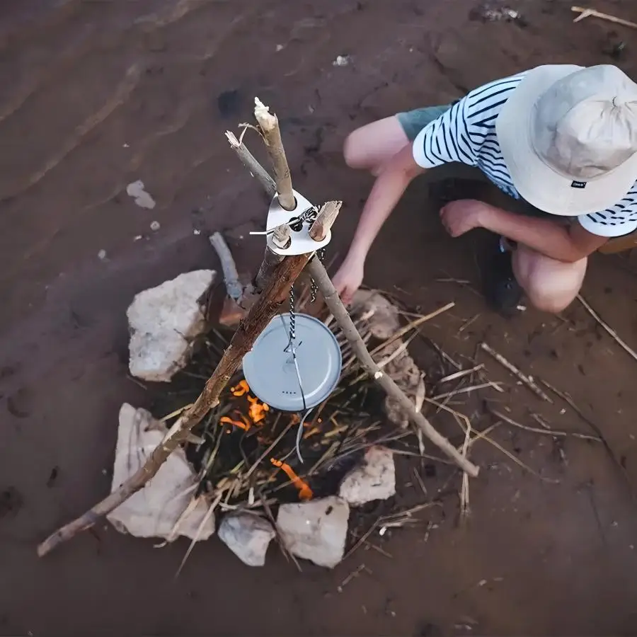 Paslanmaz Çelik Taşınabilir Ka - Camping Cooking Tripod incelemesi ve fiyatı