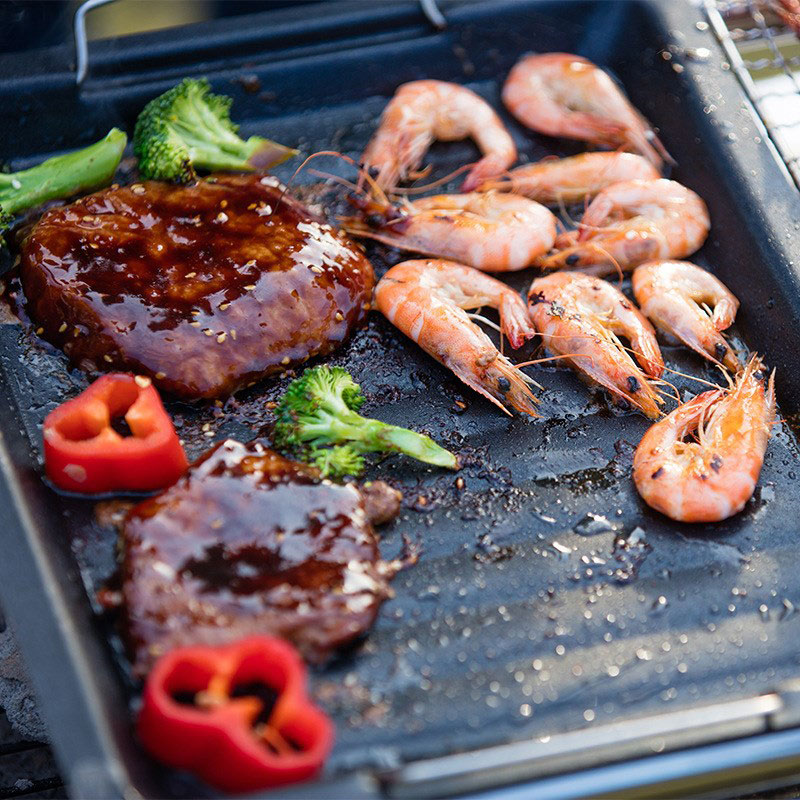 Açık havada kalın kare ızgara  - Camping Cooking Wok incelemesi ve fiyatı