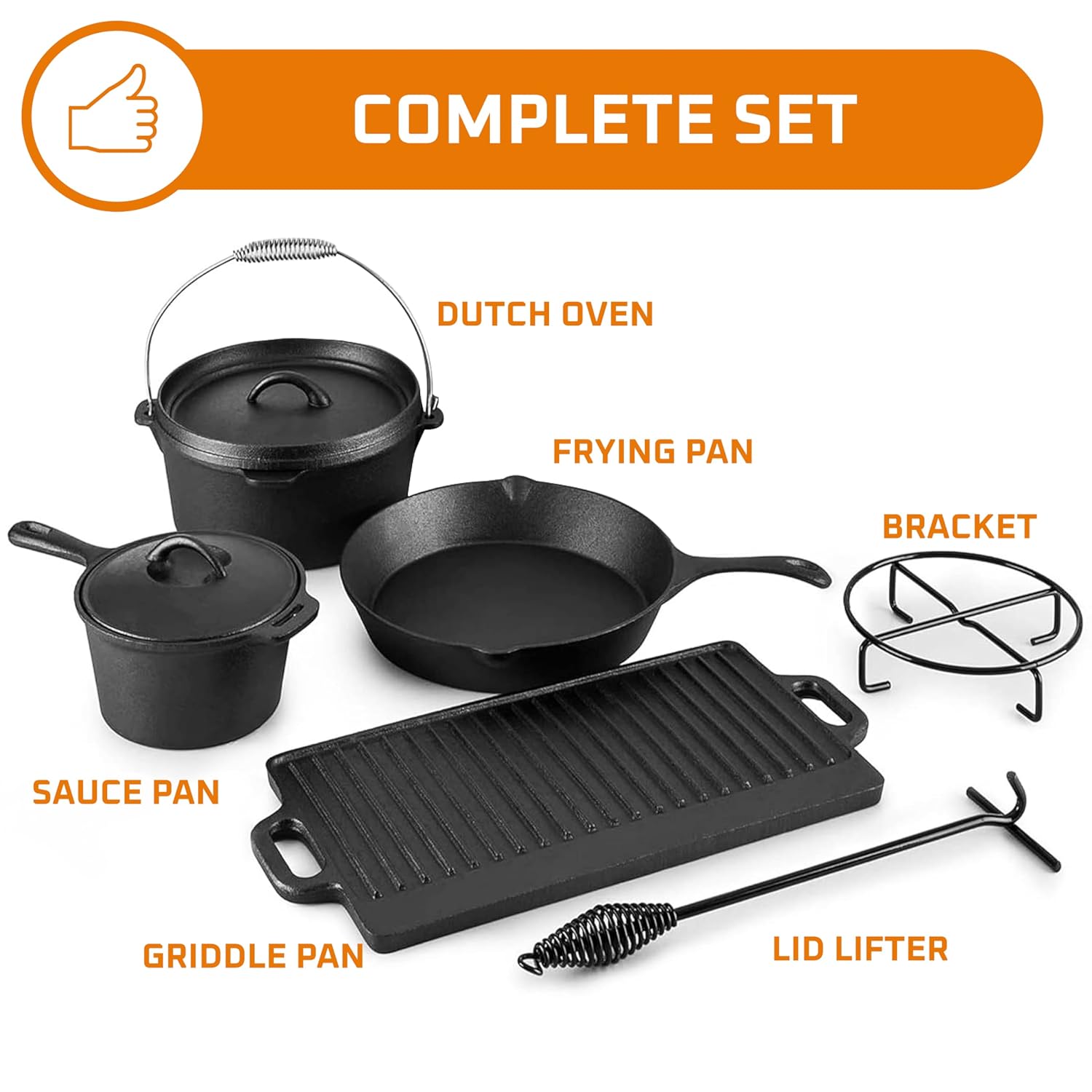 7 Parçalı Kamp Yemek Pişirme S - Camp Dutch Oven Cast incelemesi ve fiyatı