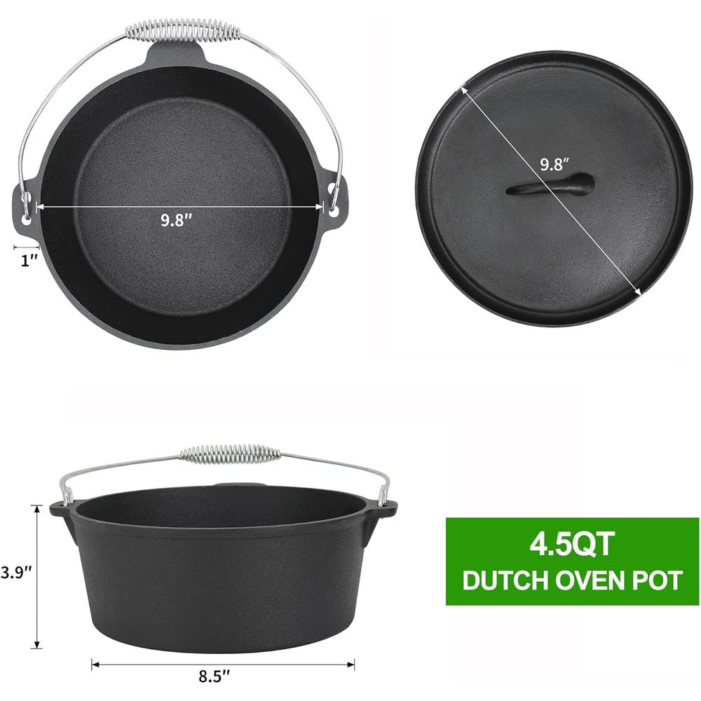 8 Parçalı Önceden Yağlanmış Dö - Camp Dutch Oven Cast incelemesi ve fiyatı