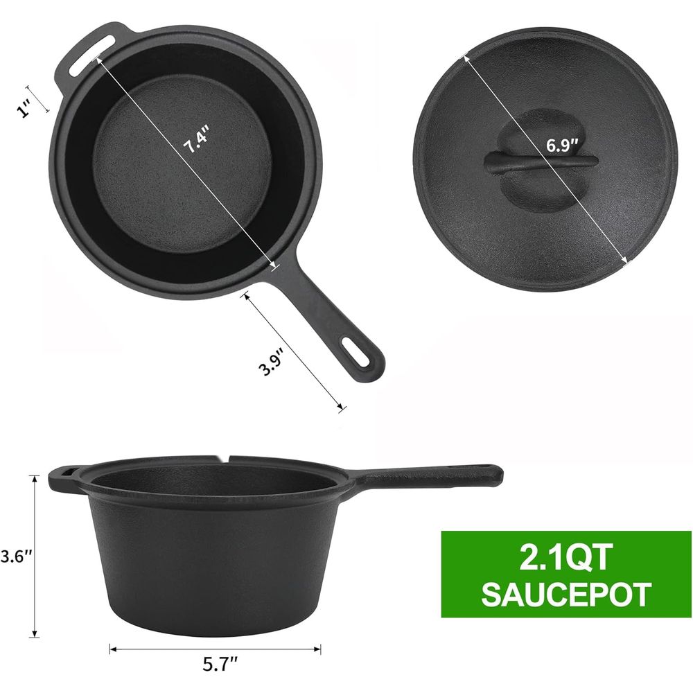 8 Parçalı Önceden Yağlanmış Dö - Camp Dutch Oven Cast incelemesi ve fiyatı